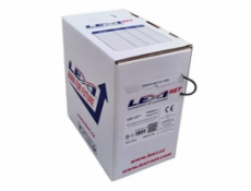 LEXI-Net instalační kabel UTP CAT 5e 24AWG venkovní PE černý 305m samoodvíjecí box
