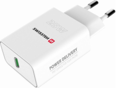 Swissten síťový adaptér pd 25w pro iphone a samsung bílý