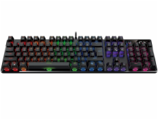 GENIUS GX GAMING Scorpion K12/ drátová/ mechanická/ Brown Switches/ RGB podsvícení/ Copilot/ USB/ černá/ CZ+SK layout