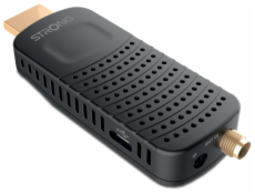 STRONG DVB-T/T2 tuner HDMI stick SRT 84/ Full HD/ H.265/HEVC/ externí anténa/ EPG/ PVR/ HDMI/ USB/ micro USB/ IR/ černý