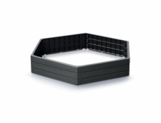 Vyvýšený záhon Prosperplast BASE WOODY antracit 148 cm 