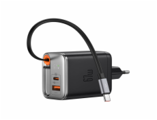 McDodo CH-4100 67W GaN 2-in-1 USB-C+A charger, 65cm USB-C cable, black