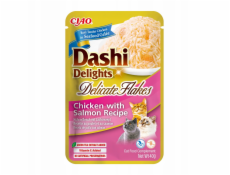 INABA CAT Dashi Delights Jemné Vločky Kuře s Lososem - pamlsek pro kočky - 40g