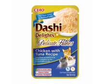 INABA CAT Dashi Delights Jemné vločky Kuřecí s tuňákem - pochoutka pro kočky - 40g