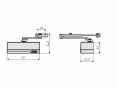 ABUS Zavírač dveří Abus AC5023, 40 - 60 kg