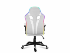 Fotel gamingowy Huzaro Force 2.5 RGB WHITE MESH