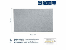 KELA Koupelnová předložka Maja 120x70 cm polyester rockově šedá KL-23533