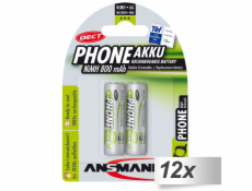 12x2 Ansmann maxE NiMH aku Mignon AA 800 mAh DECT Phone