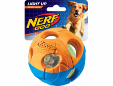 Zeus fotbal Nerf Dog Lluma-Action LED, Red/Green, 6 cm