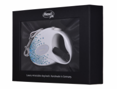 FLEXI Glam Splash Ocean so Swarovski crystals S - Dog Retractable lead - 3 m - white