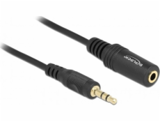 Delock - Prodlužovací šňůra audio - mini-phone stereo 3.5 mm se zdířkami (female) do mini-phone stereo 3.5 mm s piny (male) - 3 m - černá