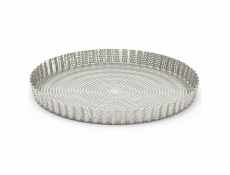 Forma de Buyer, 3214.28, dortová, nerezová, kruhová, perforovaná, průměr 28 cm, výška 2,5 cm, odnímatelné dno