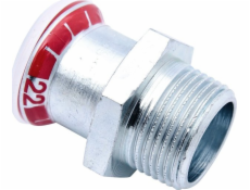 Geberit Mapress C -Stahl - přechodný konektor s GW. D15-R3/8 [20]