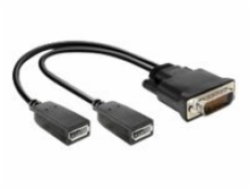 Delock - Adaptér obrazovky - 20kolíkový konektor TDP (F) do DMS-59 (M) - 25 cm - křídlové šrouby