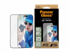 PanzerGlass - Ochrana obrazovky pro mobilní telefon - ultra široký tvar - sklo - barva rámu černá - pro Apple iPhone 16 Pro