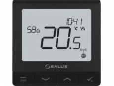 Salus  drátový, zapuštěný regulátor teploty SQ610B Quantum, 230 V, černý
