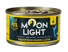 MOONLIGHT Dinner Nr 4 Tuna, chicken and salmon - mokré krmivo pro kočky - 80g