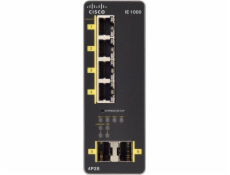 Cisco Industrial Ethernet 1000 Series - Přepínač - řízený - 4 x 10/100/1000 (PoE+) + 2 x 1000Base-X SFP (uplink) - lze montovat na konzolu DIN - PoE+ - napájení DC