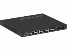 NETGEAR AV Line M4250-26G4F-PoE++ - Přepínač - L3 - řízený - 24 x 10/100/1000 (PoE++) + 2 x 10/100/1000 + 4 x 1000Base-X SFP - proudění vzduchu ze strany na stranu - Lze montovat do rozvaděče - PoE++ 