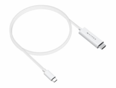 HyperDrive - Kabel adaptéru - 24 pin USB-C s piny (male) do HDMI s piny (male) - 2.5 m - bílá - podpora 4K60Hz, podpora režimu DP Alt