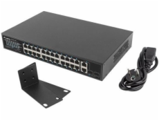 LANBERG SWITCH  24X 100MB POE+/2X COMBO RACK 19  GIGABITOVÝ ETHERNET 250W