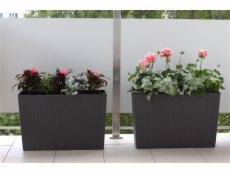 Hrnec Lamela WERBENA RATTAN, šedý, O56 cm, 36 cm