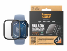 PanzerGlass - Ochrana obrazovky pro chytré hodinky - celé tělo, s D3O - sklo - barva rámu černá - pro Apple Watch Hermes Series 7, Hermes Series 9, Nike Series 7, Series 10, Series 8, Series 9