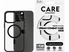 CARE by PanzerGlass Urban Combat - Zadní kryt pro mobilní telefon - kompatibilita s MagSafe - termoplastický polyuretan (TPU), polykarbonát (PC) - průhledná, černá - pro Apple iPhone 15 Pro Max