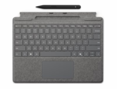 Microsoft Surface Pro Keyboard - Klávesnice - s trackpad, akcelerometr, zásobník pro nabíjení a skladování Surface Slim Pen 2 - QWERTY - anglická - platina - s Slim Pen 2 - pro Surface Pro 10 for Busi