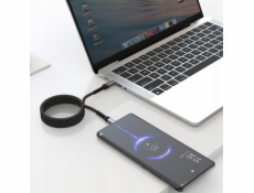 Swissten magnetický datový kabel samonavíjecí usb-c / usb-c 1 m
