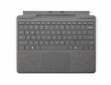 Microsoft Surface Pro Keyboard - Klávesnice - s trackpad, akcelerometr, zásobník pro nabíjení a skladování Surface Slim Pen 2 - QWERTY - Mezinárodní angličtina - platina - pro Surface Pro 10, Pro 11, 