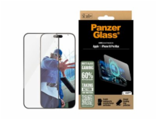 PanzerGlass Gaming - Ochrana obrazovky pro mobilní telefon - ultra široký tvar - sklo - barva rámu černá - pro Apple iPhone 16 Pro Max
