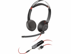 Poly Blackwire C5220 - Blackwire 5200 series - náhlavní souprava - náhlavní - kabelové - USB-A, 3.5 mm jack - černá - certifikováno pro Microsoft Teams, Certified for Skype for Business, Certifikováno
