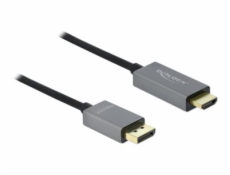 Delock - Kabel adaptéru - DisplayPort s piny (male) do HDMI s piny (male) - 2 m - šedá, černá - podporuje 4K, aktivní