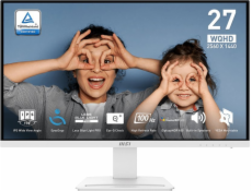 MSI monitor PRO MP273QW E2, 27  IPS/2560 x 1440 (WQHD)/100Hz/1ms/DP/2x HDMI/bílá