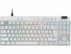 Logitech G PRO X RAPID - Klávesnice - TKL - podsvícení - USB - QWERTY - US mezinárodní - klávesový spínač: Linear - bílá