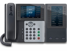 Poly Edge E500 - Telefon VoIP s identifikací volajícího/čekajícím hovorem - 3-cestný možnost volání - SIP, SDP - 48 řádků