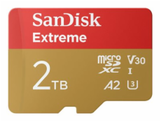 SanDisk Extreme - Paměťová karta flash (adaptér microSDHC - SD zahrnuto) - 2 TB - A2 / Video Class V30 / UHS-I U3 - microSDXC UHS-I