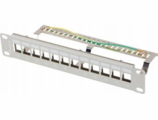 LANBERG PATCH PANEL 12 PORTŮ 1U 10  FTP PRO MODULY KEYSTONE ŠEDÝ  V2