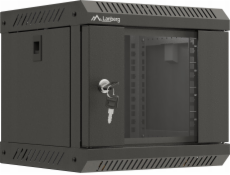 LANBERG 19  RACKOVÁ SKŘÍŇ PRO MONTÁŽ NA STĚNU 9U/600X450 S PERFOROVANÝMI DVEŘMI ŠEDÁ  (PLOCHÉ BALENÍ)