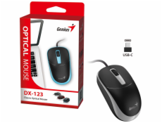 GENIUS DX-123 Galaxy Grey/ drátová/ 1200 dpi/ USB-C/ černošedá