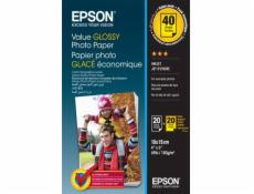 EPSON paper 10x15 - 183g/m2 - 2x20 sheets - value glossy photo paper