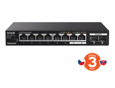 Tenda TEM2010X - Multi-gigabit switch, 8x 2.5G RJ45 + 2x 10G SFP+ port, MAC 16K, ochrana 6kV