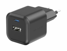 Swissten síťový adaptér gan 1x usb-c 35w pd + 1x usb-a 27w qc černý