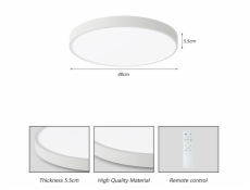 IMMAX NEO LITE SEMPLICI SMART stropní svítidlo 40cm 36W 2736 lm, s podporou BEACON, Wi-Fi, TUYA, bílé