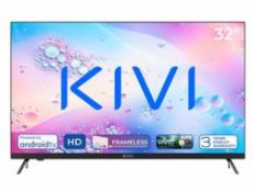KIVI - 32 , HD, AndroidTV 11, Černá, 1366x768, 60 Hz, rep.2x8W, 26 kWh/1000h , HDMI 3x, USB 2x,