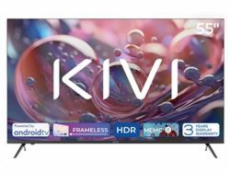KIVI - 55 , UHD, Android TV 11, Černý, 3840x2160, 60 Hz, rep. 2x12W, 76 kWh/1000h , BT5.1, HDMI 4x, USB 2x