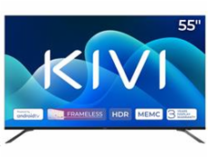 KIVI - 55 , UHD, Google Android TV, Black, 3840x2160, 60 Hz, , 2x10W, 70 kWh/1000h , BT5, HDMI 3x, USB2x