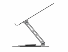 CONNECT IT Rotary otočný stojánek na notebook, STŘÍBRNÁ