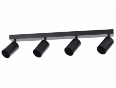 IMMAX PUNTO-4 stropní, nástěnné bodové svítidlo linear, 4 hlavy, černé, pro zdroj typu GU10